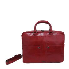 Claudio Ferrici Pelle Vecchia Workbag 15" Red