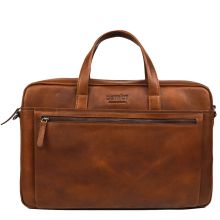 DSTRCT Premium Collection Laptopbag 2-vaks 15.6" Cognac