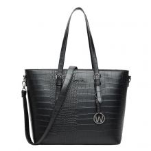 Wimona Louise Schoudertas Croco Black