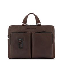 Piquadro Harper Laptop 15"/ iPad 12,9" Briefcase Dark Brown