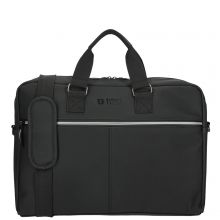 Enrico Benetti Bergen PU Laptop Schoudertas 17" Zwart