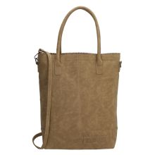 Zebra Natural Bag Kartel Rits Olijfgroen