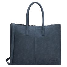 Zebra Natural Bag Lisa XL Shopper Jeansblauw