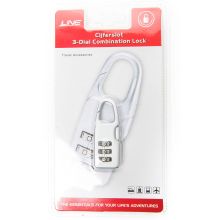 Line Travel Accessories 3-Dial Combination Lock Silver (2)