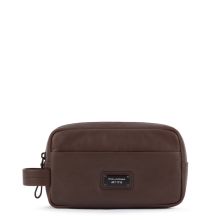 Piquadro Harper Clutch Toiletry Bag Dark Brown