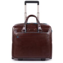 Piquadro Blue Square Business Trolley 15.6" Mahogany