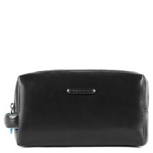 Piquadro Blue Square Toiletry Bag Two Dividers Black