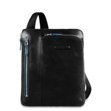 Piquadro Blue Square iPad Air/ iPad 9.7" Crossbody Bag Black