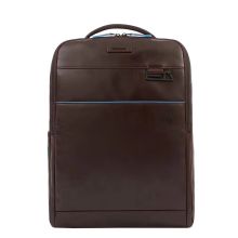 Piquadro Blue Square Revamp Computer Backpack 15.6'' Mahogany Brown