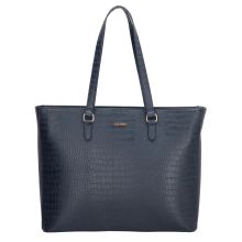 Charm London Midwood Shopper 15.6" Croco Dark Blue