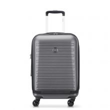 Delsey Segur 2.0 4 Wheel Carry On Trolley Front Pocket 55/35 cm Expandable Grey