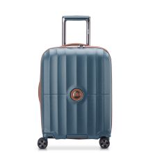 Bagageonline Delsey St Tropez 4 Double Wheels Slim Cabin Trolley 55 cm Blue aanbieding