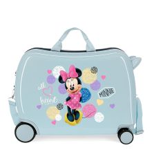 Disney Rolling Suitcase 4 Wheels Minnie Mouse Love Blue