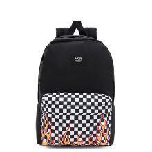 Vans New Skool Kids Rugzak Flames Black Red