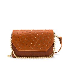 MOSZ Krisbag Telefoontasje Studs Cognac Shiny Light Gold