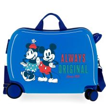 Disney Rolling Suitcase 4 Wheels Micky Mouse Always Original Blue