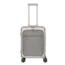 Travelite Next 2.0 Aluminium 4-Wheel Trolley S Laptop Front Pocket Silver