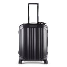 Piquadro Alu Slim 4 Wheel Cabin Trolley Black Aluminum 