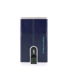 Piquadro Blue Square Creditcard Case With Sliding System Night Blue