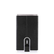 Piquadro Black Square Compact Wallet For Banknotes And Creditcards Black
