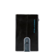 Piquadro Blue Square Compact Wallet Black