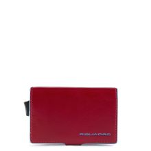 Piquadro Blue Square Credit Card Holder Case Red