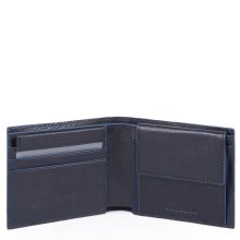 Piquadro Blue Square S Matte Men's Wallet With Coin Pocket Night Blue