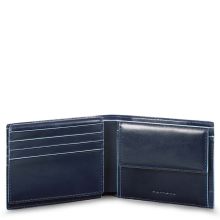 Piquadro Blue Square Men's Wallet With Flip Up/Coin Pocket Night Blue