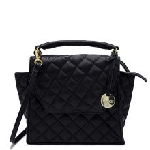 MOSZ Handtas Phoebe Quilted Black Shiny Light Gold