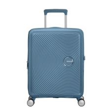 American Tourister Soundbox Spinner 55 Expandable Stone Blue