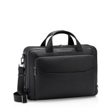 Porsche Design Roadster Leather Briefcase M 17" Black