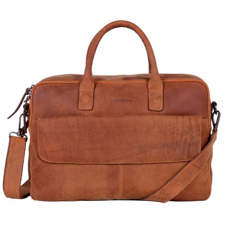 Toevlucht Jaar Commotie DSTRCT Wall Street Business Laptoptas 17'' Cognac