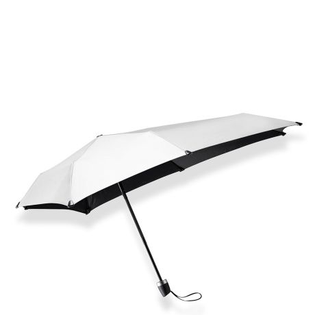 Lodge Latijns Tekstschrijver Senz Senz Mini Foldable Storm Paraplu Shiny Silver