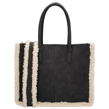 Zebra Trends Emmy Shopper Schoudertas Zwart
