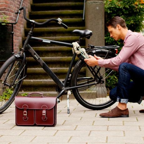 OldSchool Bags Schooltas Extra Large Kastanje Bruin