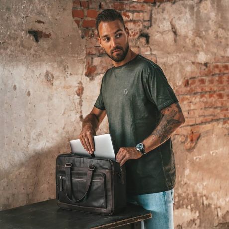 Leren laptoptas 15 inch clearance