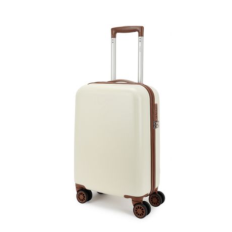Duwen Welvarend cliënt Decent Retro Handbagage Koffer 55 cm White