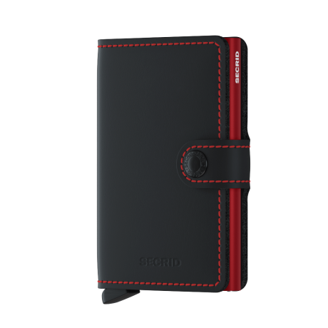 Secrid Mini Wallet Portemonnee Matte Black/ Red