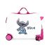 Stitch Adorable Rolling Suitcase 4 Wheels White