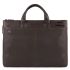 Piquadro Black Square Small Expandable Computer Bag 15.6'' Dark Brown