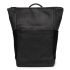 Salzen Sleek Line Leather Plain Backpack Aligned Smoke
