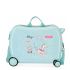 Disney Rolling Suitcase 4 Wheels Enso Magic Unicorn Light Blue