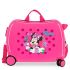 Disney Rolling Suitcase 4 Wheels Minnie Mouse Golden Days Fuchsia