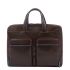 Piquadro Blue Square Revamp Slim Computer Bag 14'' Mahogany Brown