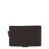 Piquadro Black Square Double Creditcard Case With Sliding System Dark Brown