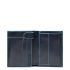 Piquadro Blue Square Vertical Wallet 10 Cards With Coin Case Night Blue