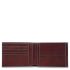 Piquadro Blue Square Men's Wallet With Coin Pocket Mahogany
