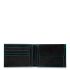 Piquadro Blue Square Men's Wallet With Coin Pocket Black