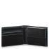 Piquadro Blue Square Men's Wallet With Coin Case Black