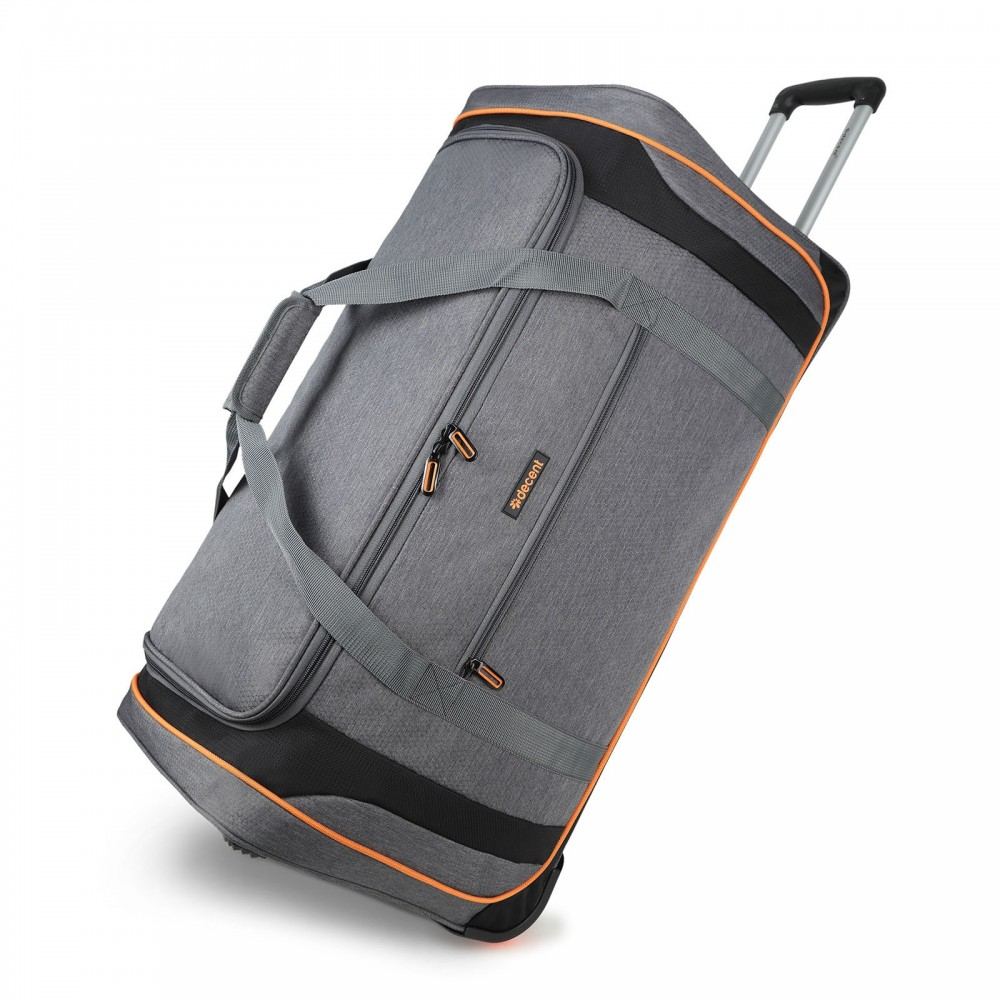 Decent Flexplus Reistas Met Wielen 78cm Grijs/Oranje - Reistassen met wielen